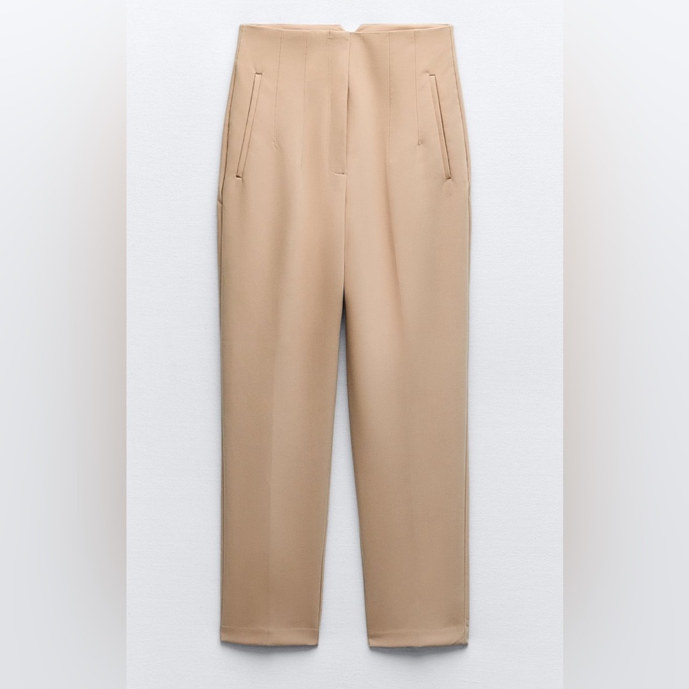 Zara Tan High Waisted Pants